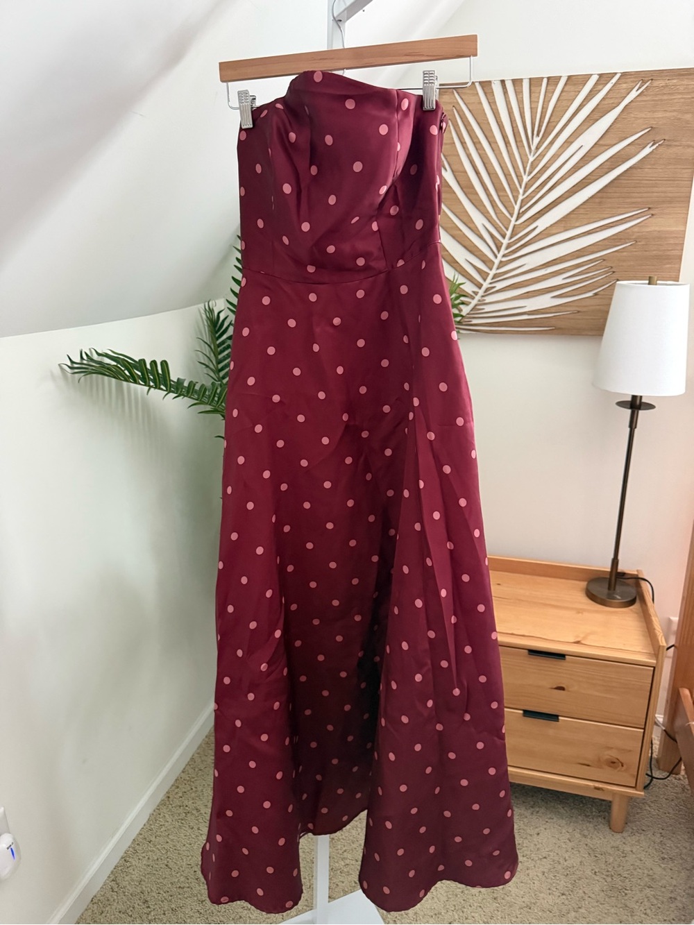 Hutch Victoria Strapless Fit & Flare Polka dot Maxi Dress 6 - Picture 4 of 6